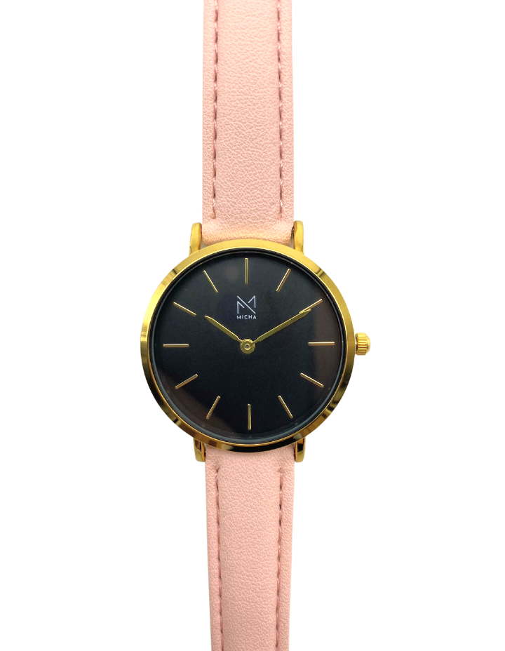 Classico / Black & Gold / Pink Leather