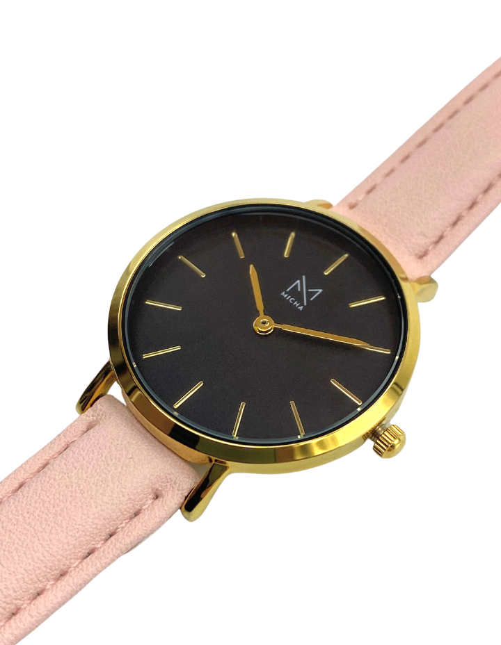 Classico / Black & Gold / Pink Leather