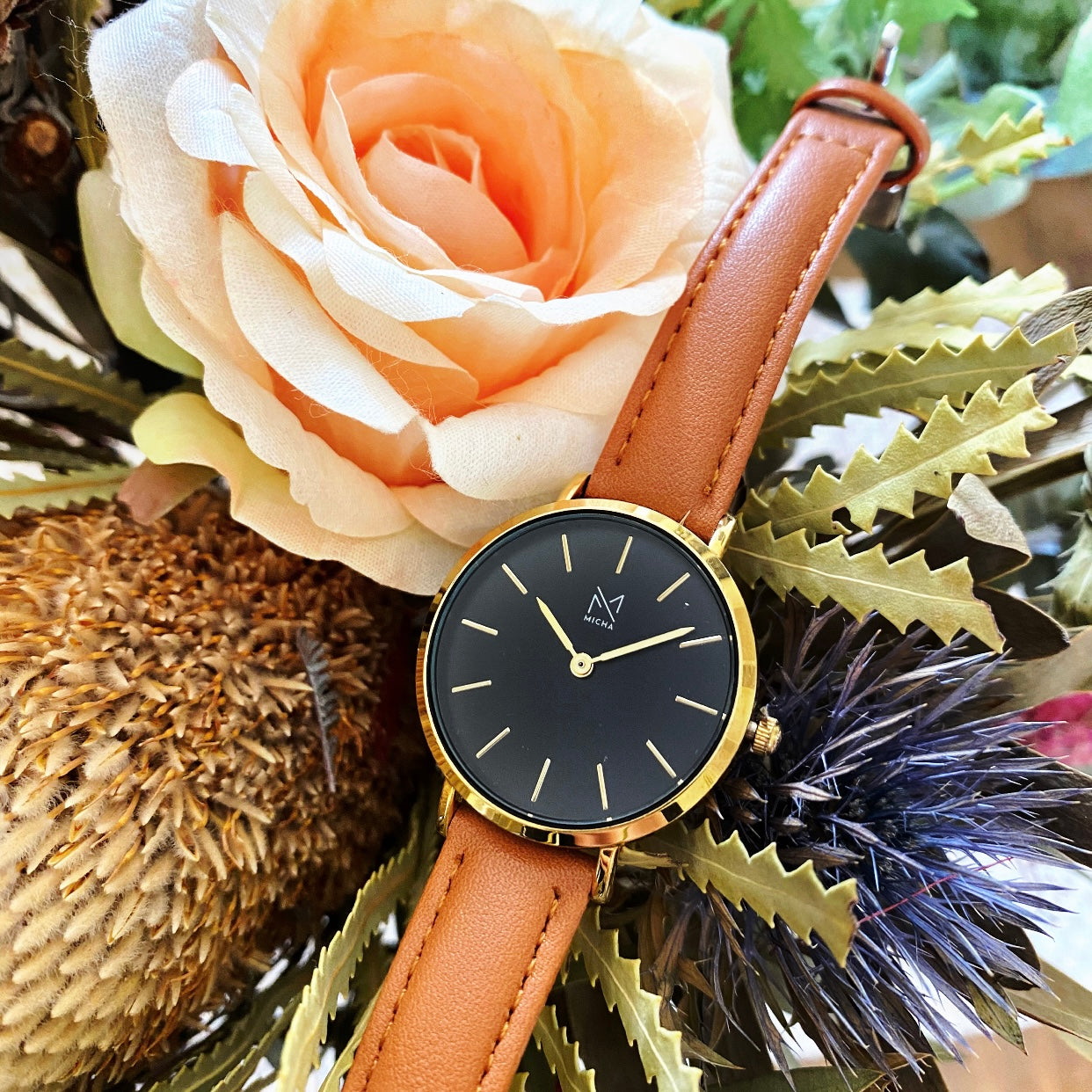 Classico / Black & Gold / Brown Leather
