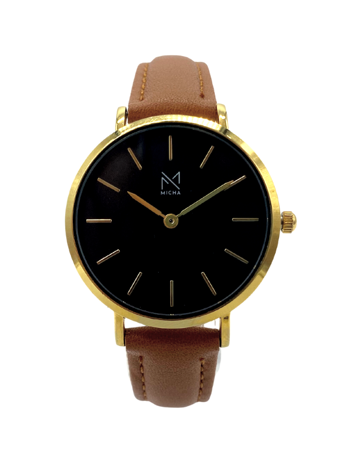 Classico / Black & Gold / Brown Leather