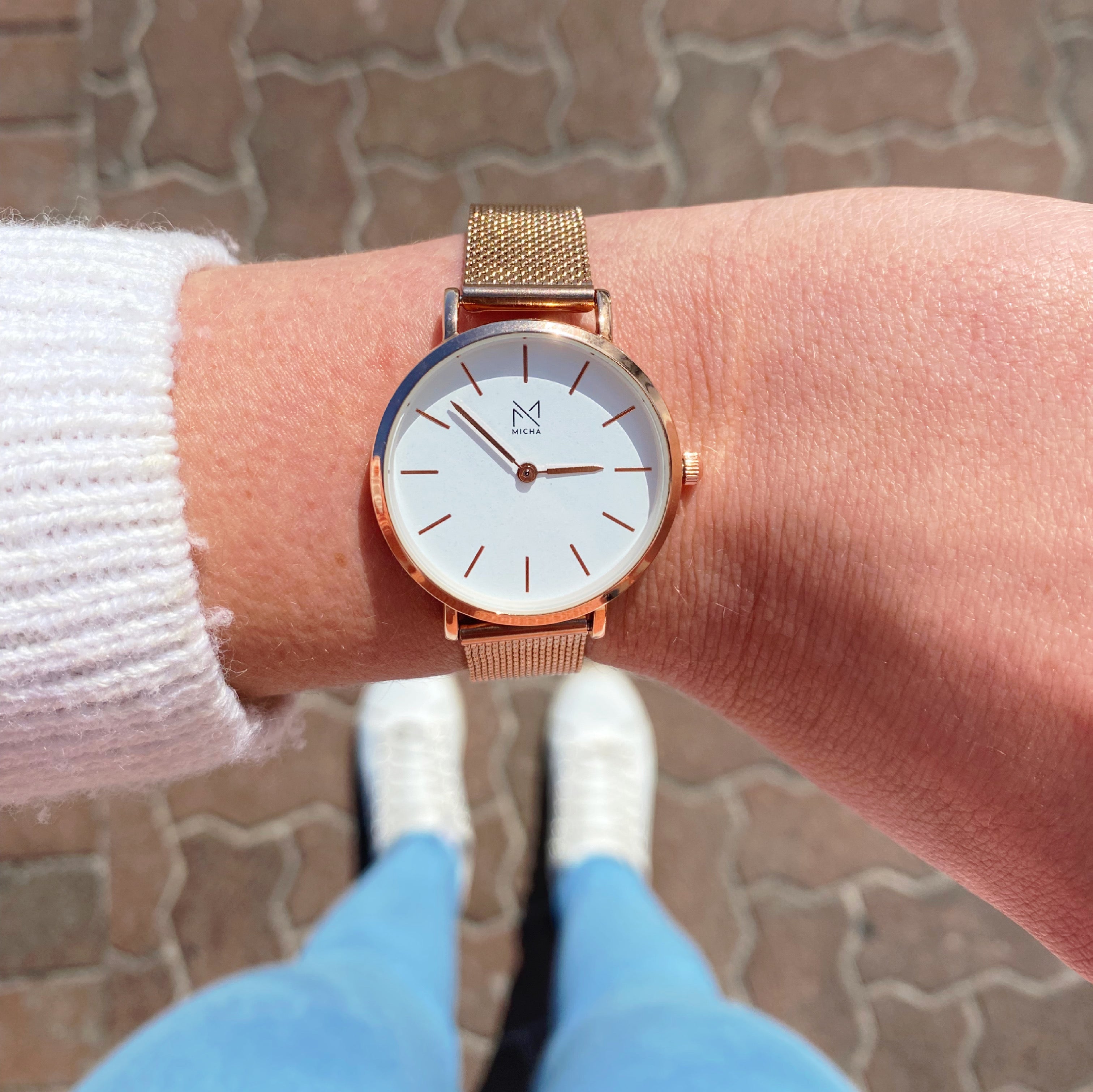 Classico / White & Rose Gold / Rose Gold Steel